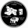 South Dakota Quarter Bump Map